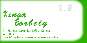 kinga borbely business card